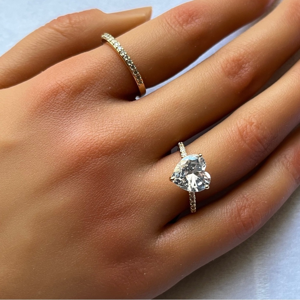 Gold Filled Heart Ring Set